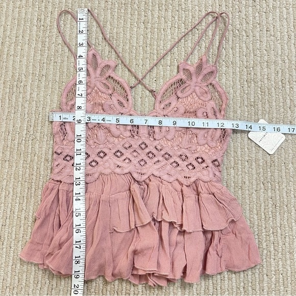 Free People Adella Mauve Lace Trim Camisole Size Small Women - Picture 13 of 13